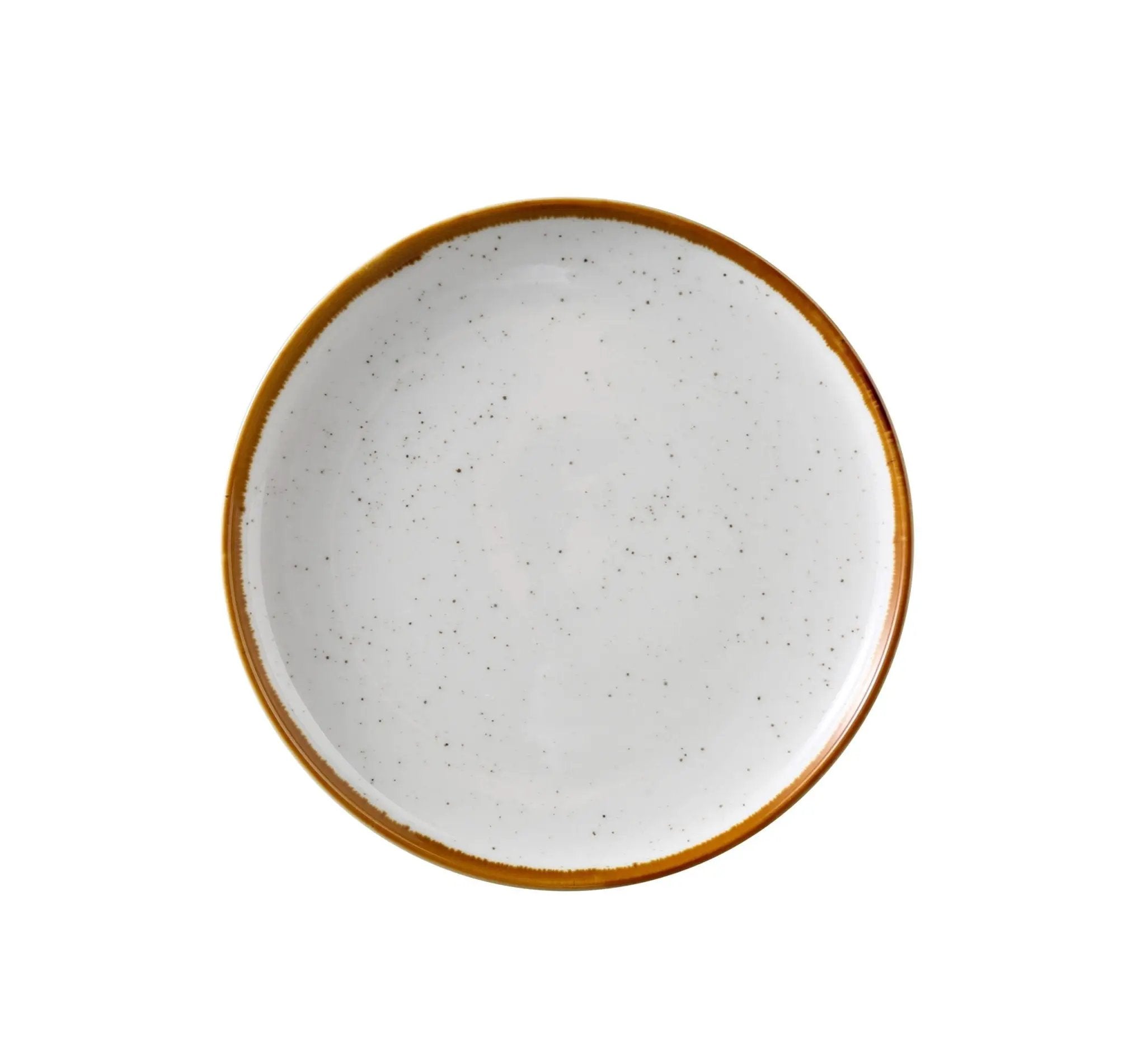 Yanco GL - 106 Glory Chinaware 6 - 1/2"x 3/4" ROUND PLATE WITH UP - RIGHT RIM