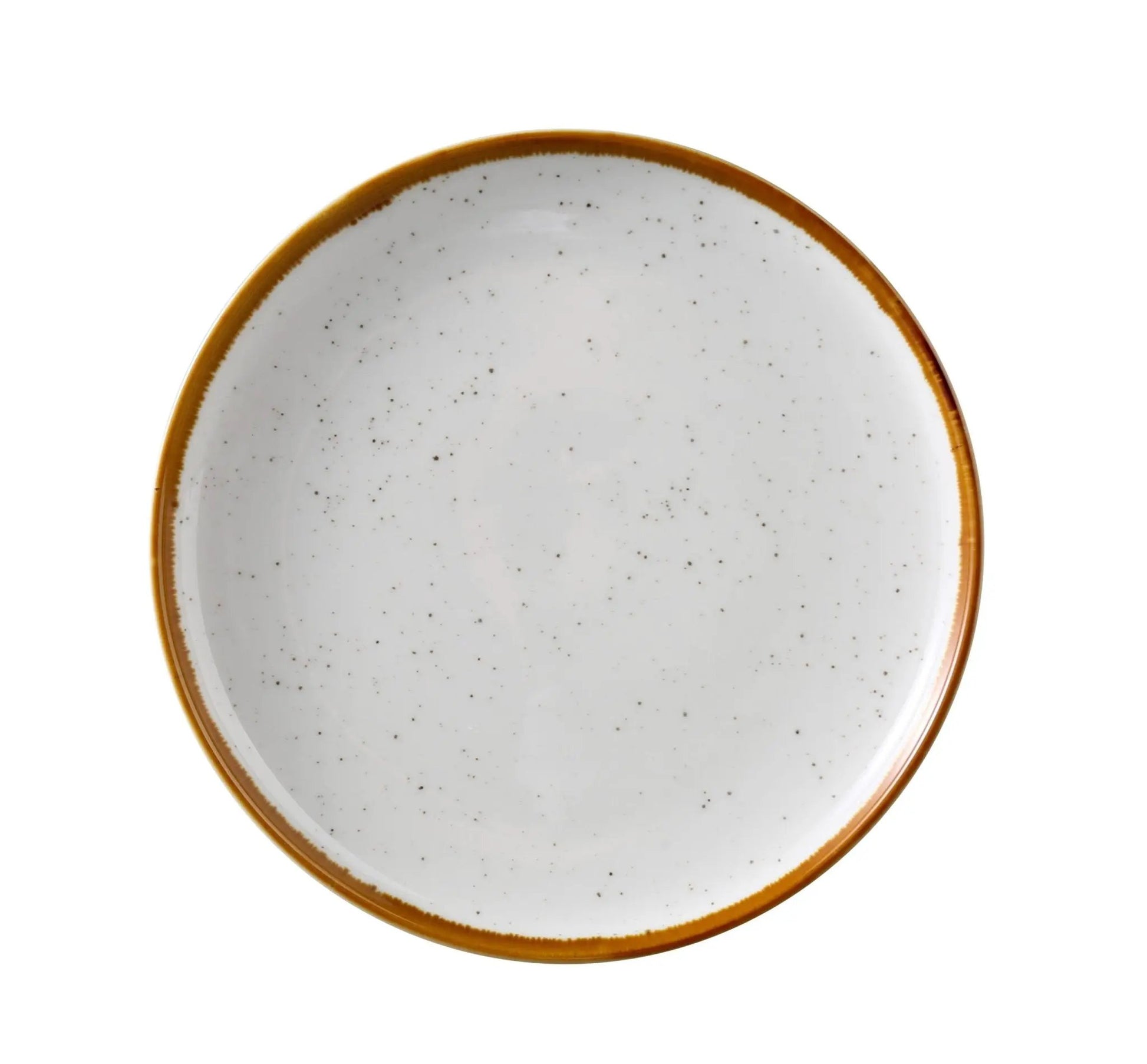 Yanco GL - 107 Glory Chinaware 7 - 7/8" x 7/8" ROUND PLATE WITH UP - RIGHT RIM