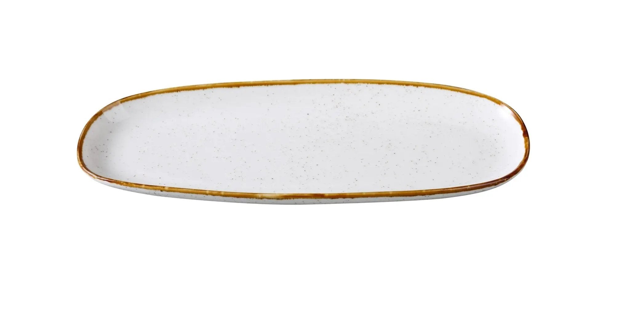 Yanco GL - 209 Glory Chinaware 9" x 4 - 1/4" x 7/8" Oval Plate
