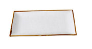 Yanco GL - 213 Glory Chinaware 13 - 3/8"x 7 - 3/8" x 1" RECTANGULAR PLATE
