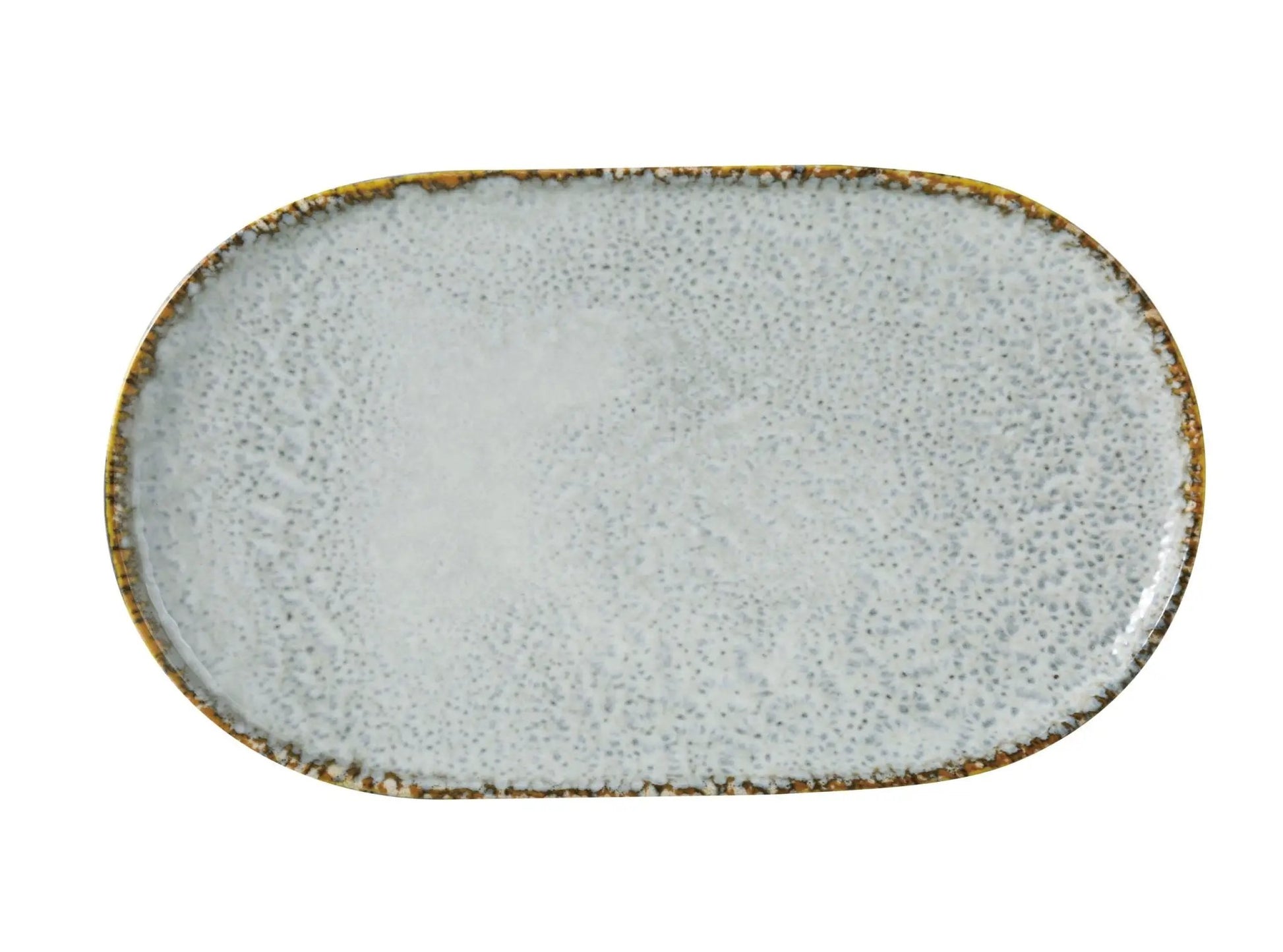 Yanco IB - 215 Iris Blue Chinaware 15 1/2" X 9" X 1" Coupe Oval Plate