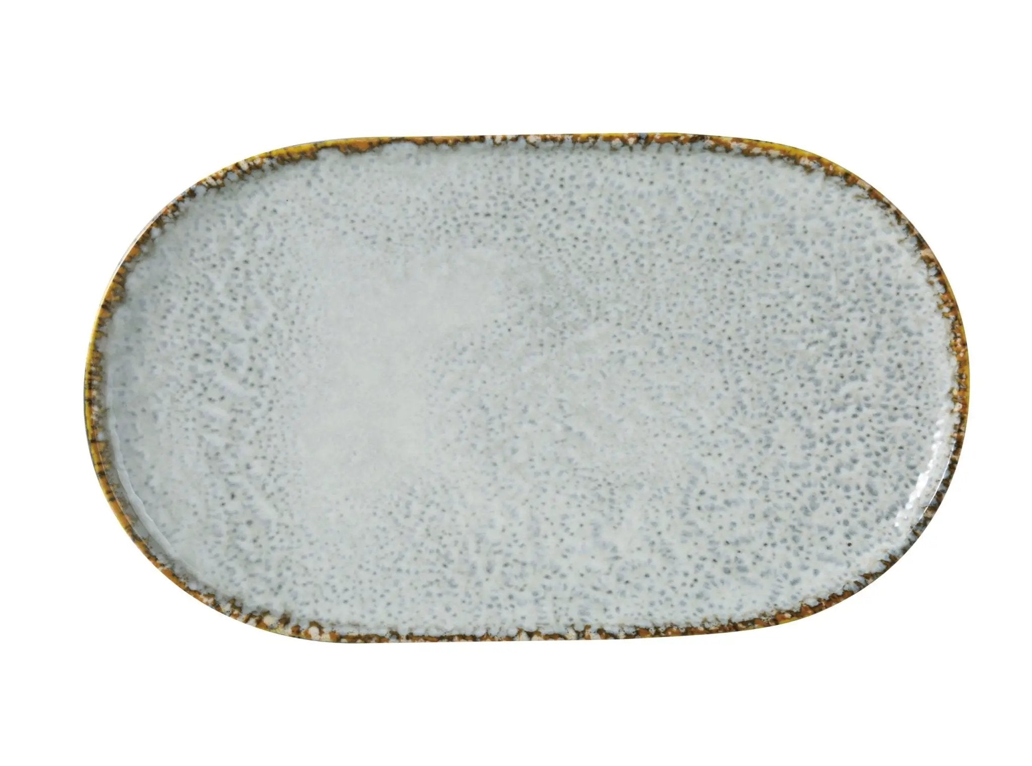 Yanco IB - 215 Iris Blue Chinaware 15 1/2" X 9" X 1" Coupe Oval Plate