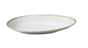 Yanco IB - 311 Iris Blue Chinaware 11 3/4" X 7" X 1 7/8" Deep Oval Plate