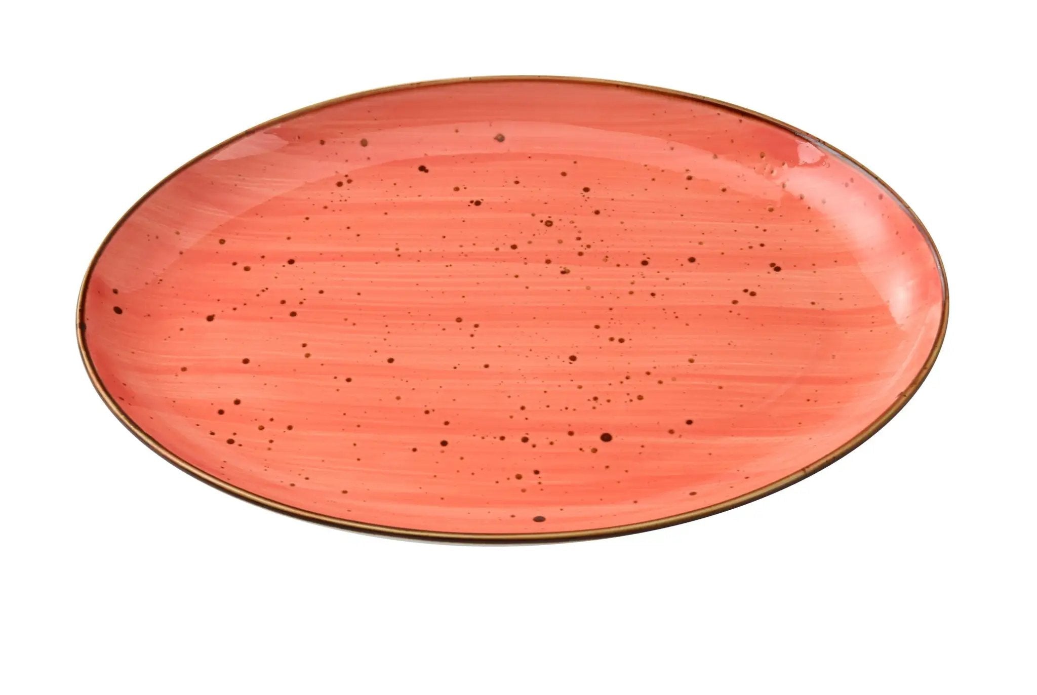Yanco LY-2110CR Lyon-Coral Chinaware 10 X 7" X 1" COUPE PLATTER CORAL by Yanco (yanco-ly-2110cr-lyon-coral-chinaware-10-x-7-x-1-coupe-platter-coral)