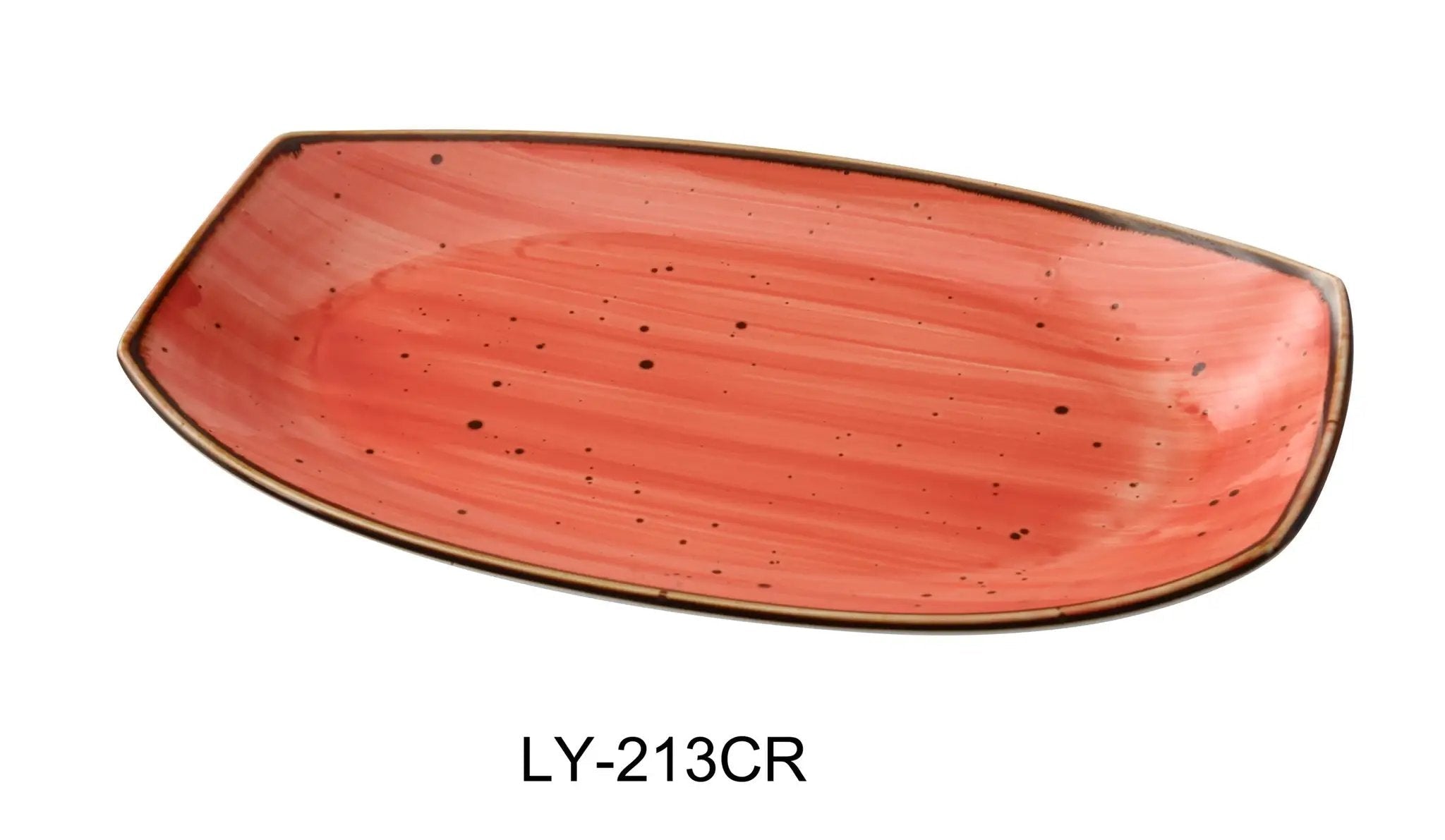 Yanco LY-213CR Lyon-Coral Chinaware 13" X 7 3/8" X 1 1/2" RECTANGULAR PLATE CORAL by Yanco (yanco-ly-213cr-lyon-coral-chinaware-13-x-7-3-8-x-1-1-2-rectangular-plate-coral)