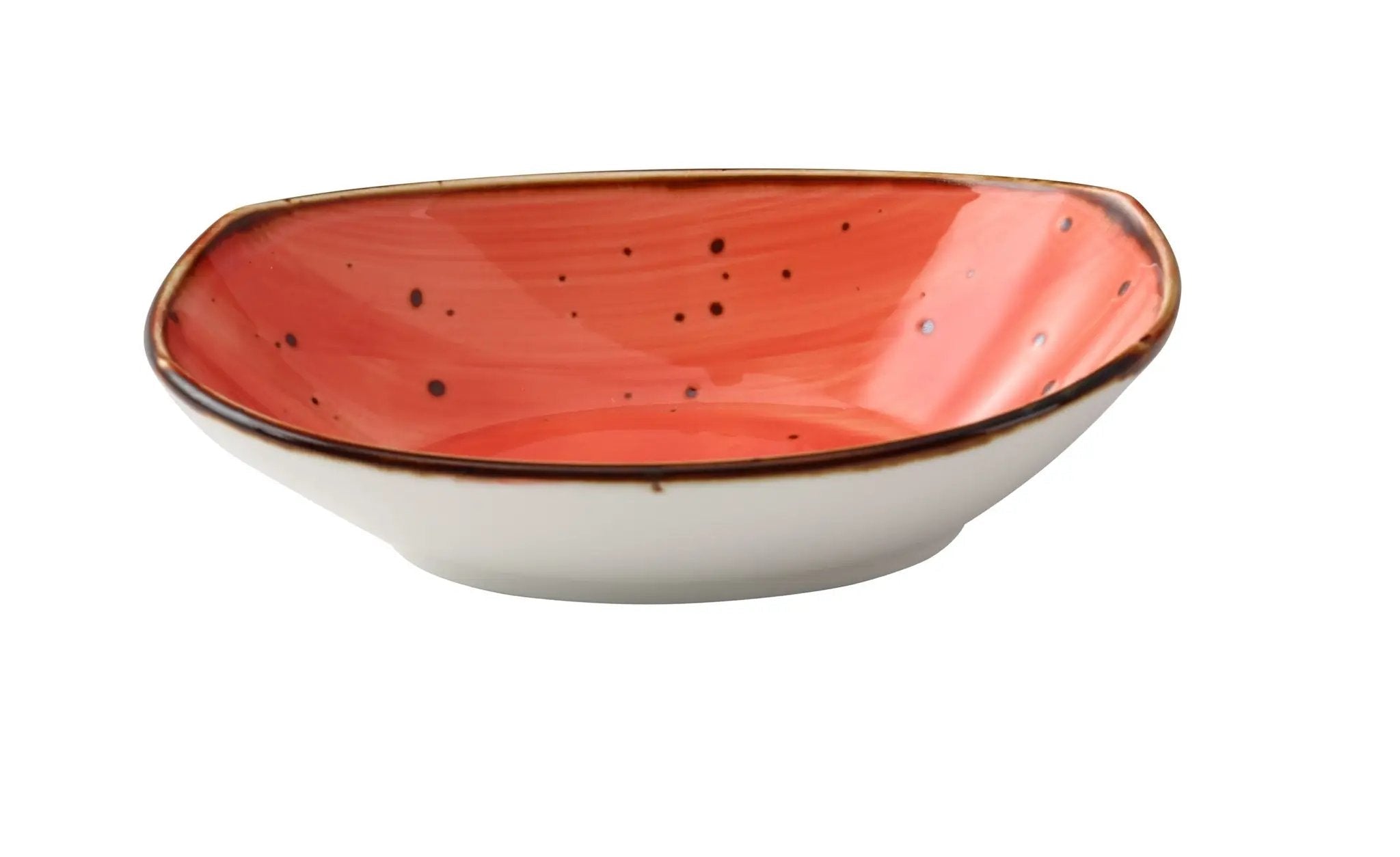 Yanco LY-407CR Lyon-Coral Chinaware 7" X 4 3/4" X 1 3/4" Oval Bowl 10 Oz. Coral Product Image
