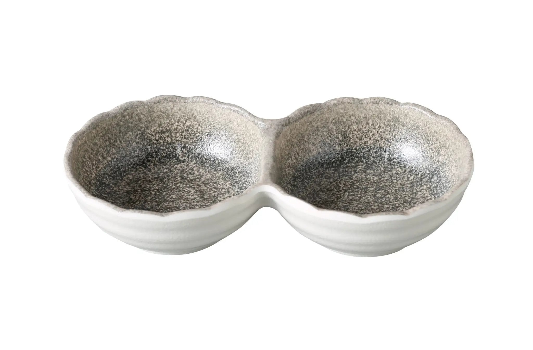 Yanco MI-506 Misty Melamine 5 3/4" X 3" TWO-DIVIDED SAUCE DISH 2 OZ EACH by Yanco (yanco-mi-506-misty-melamine-5-3-4-x-3-two-divided-sauce-dish-2-oz-each)