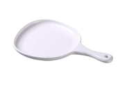 Yanco MO-811 Moderne Melamine 14" x 10" x 1 1/4" White Pan Plate with Handle Product Image
