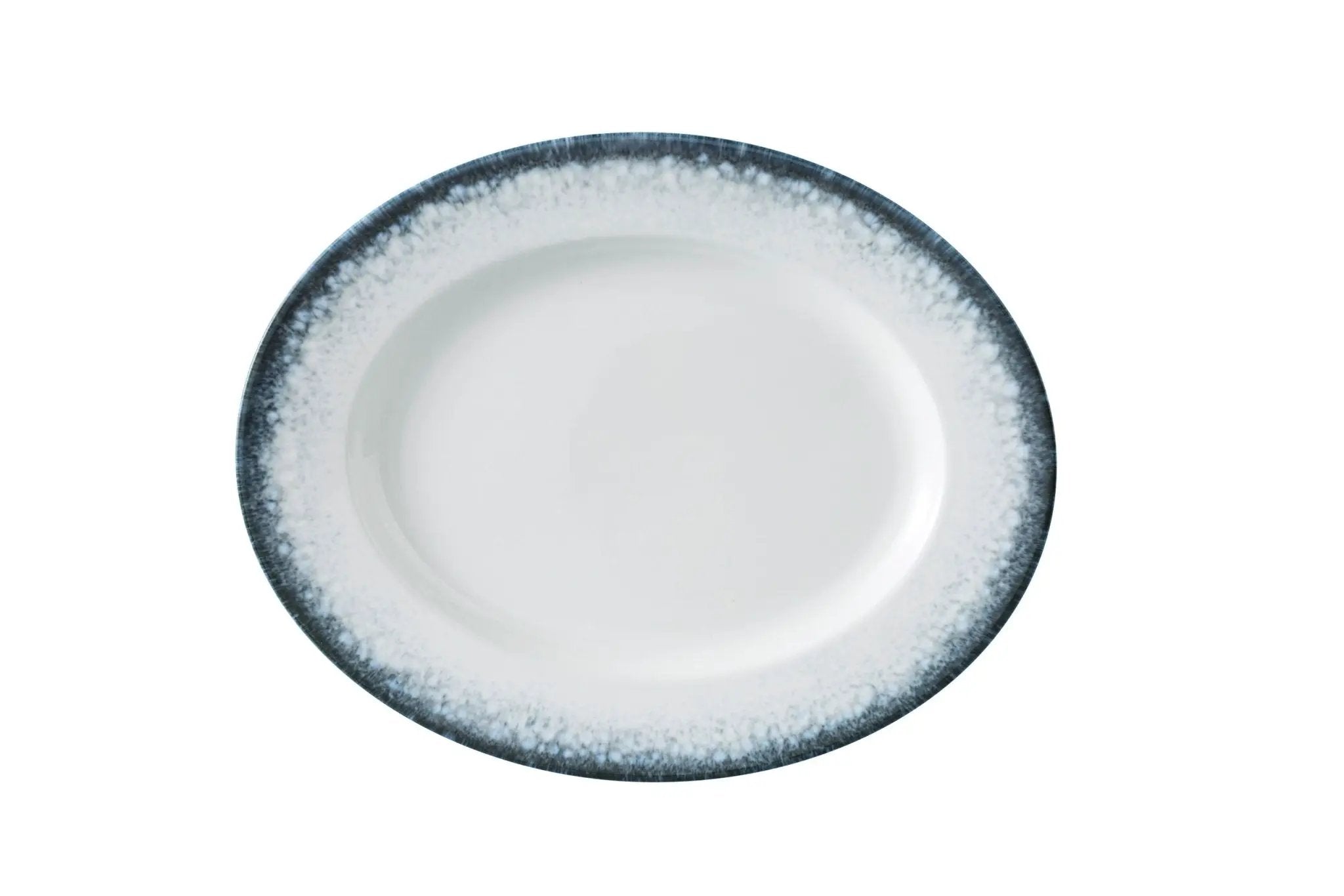 Yanco MR - 213 Mars Chinaware 12 - 7/8" X 10 - 1/8" X 1 1/8" OVAL PLATE