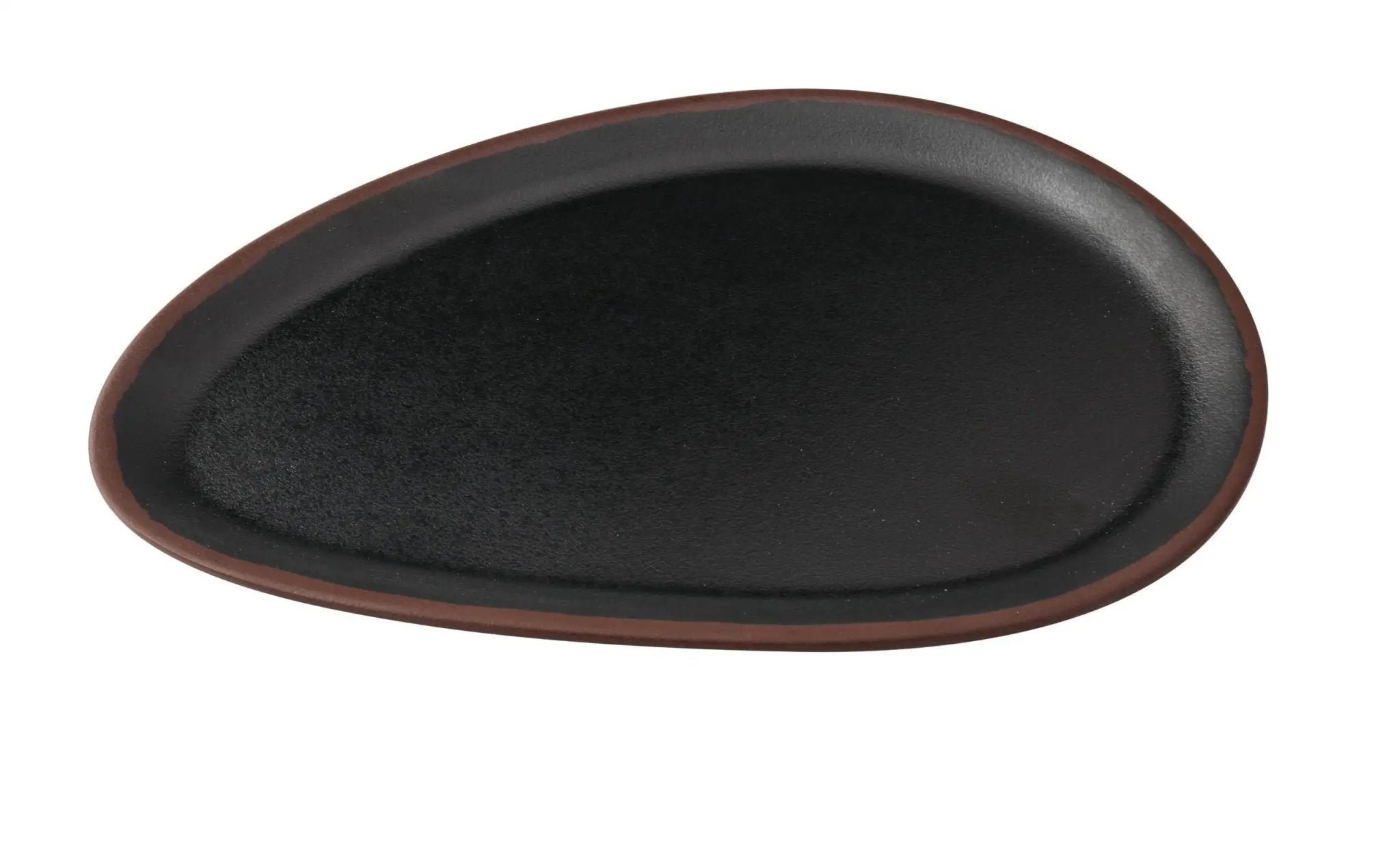Yanco NA - 212BK Nature Art Melamine 11 - 3/4" x 7 - 3/4" x 1/2" OVAL PLATE