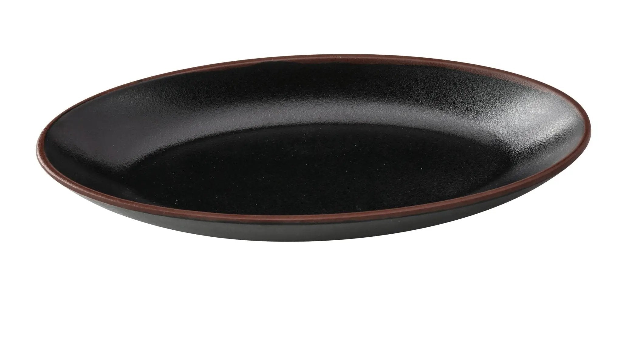 Yanco NA - 310BK Nature Art Melamine 10 - 1/2" x 5 - 1/4" x 1 - 1/2" DEEP OVAL PLATE