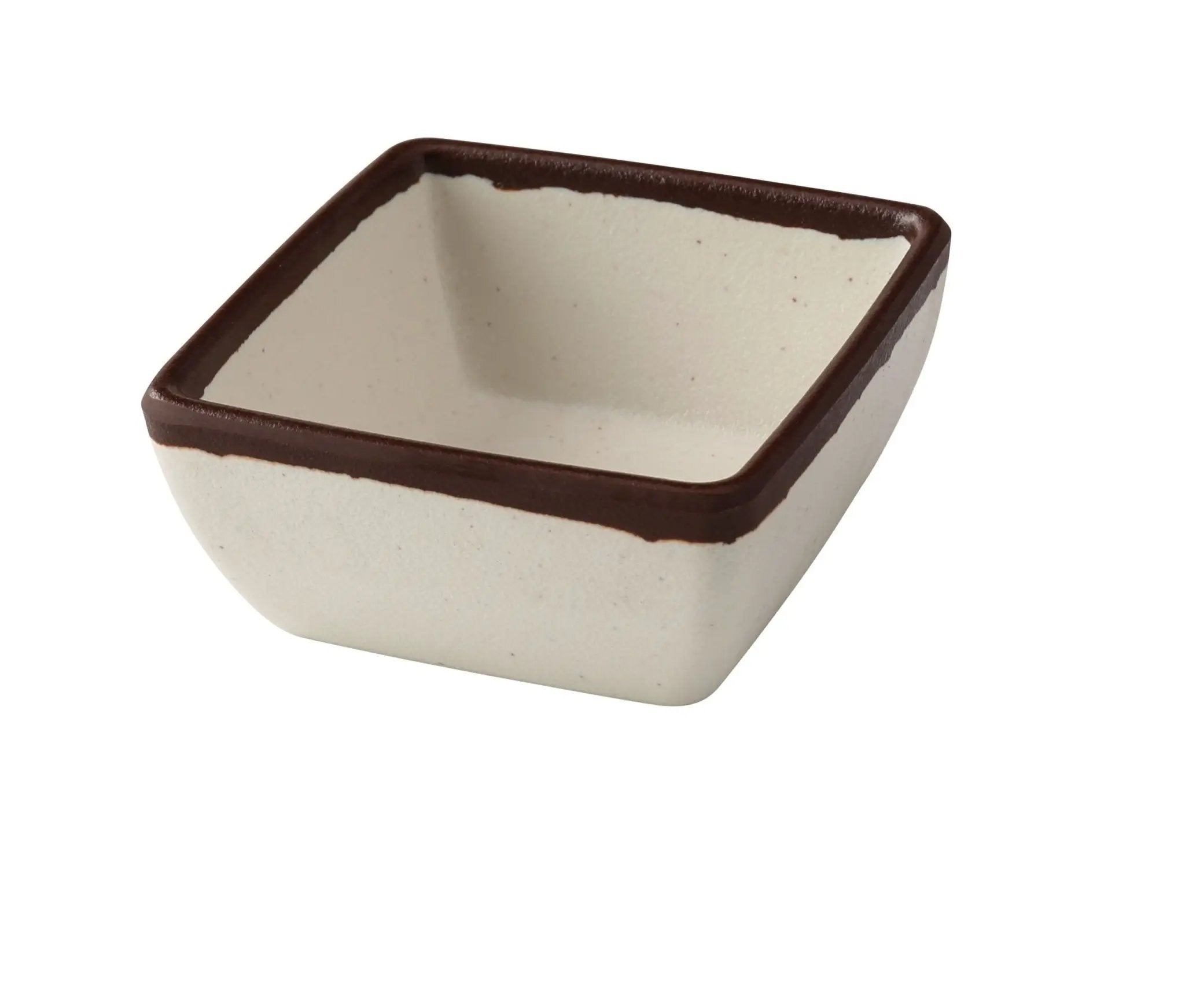 Yanco NA - 5004 Nature Art Melamine 3 1/2" X 1 1/2" Square Sauce Dish 5 Oz.