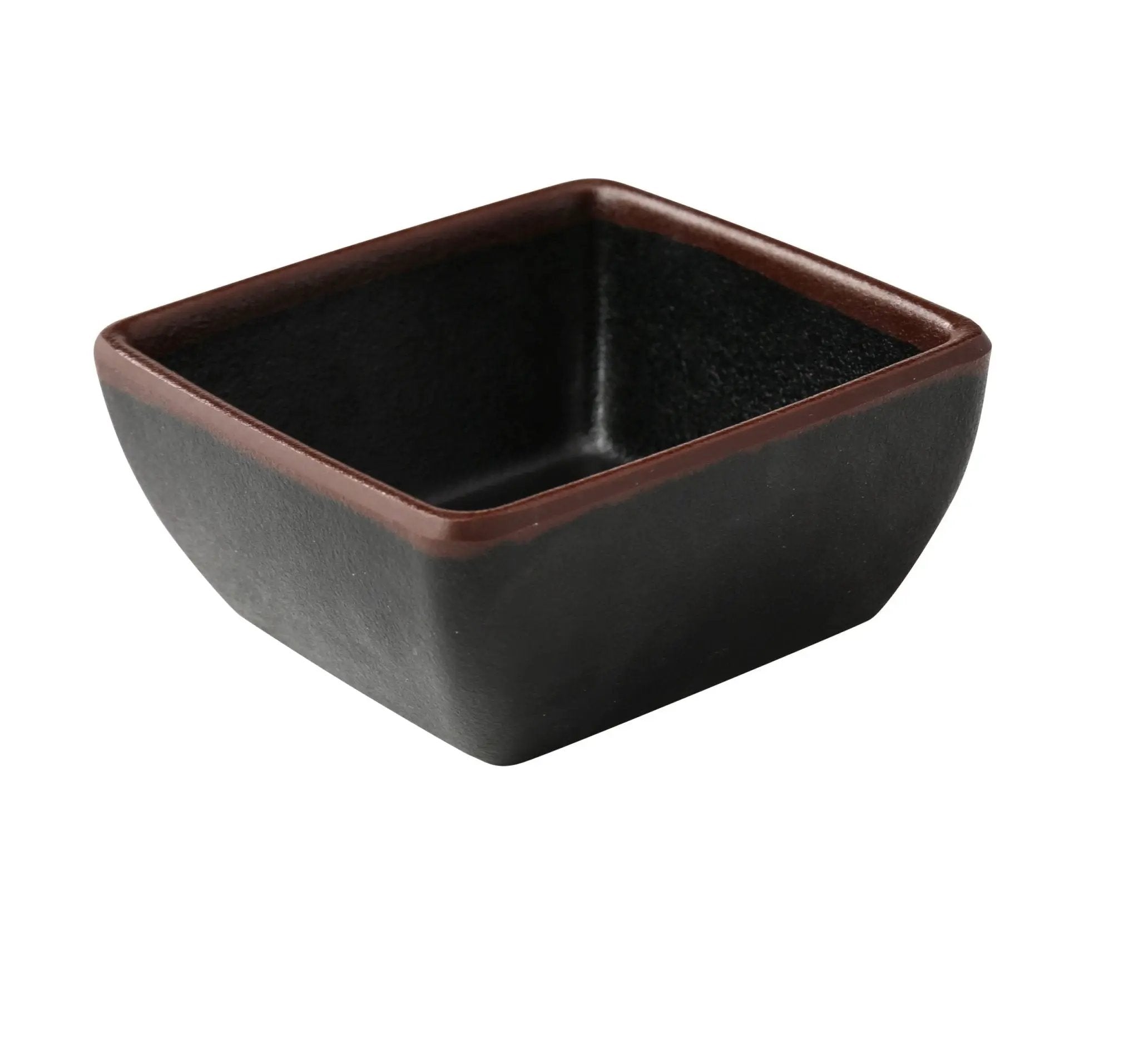 Yanco NA - 5004BK Nature Art Melamine 3 1/2" X 1 1/2" Square Sauce Dish 5 Oz.