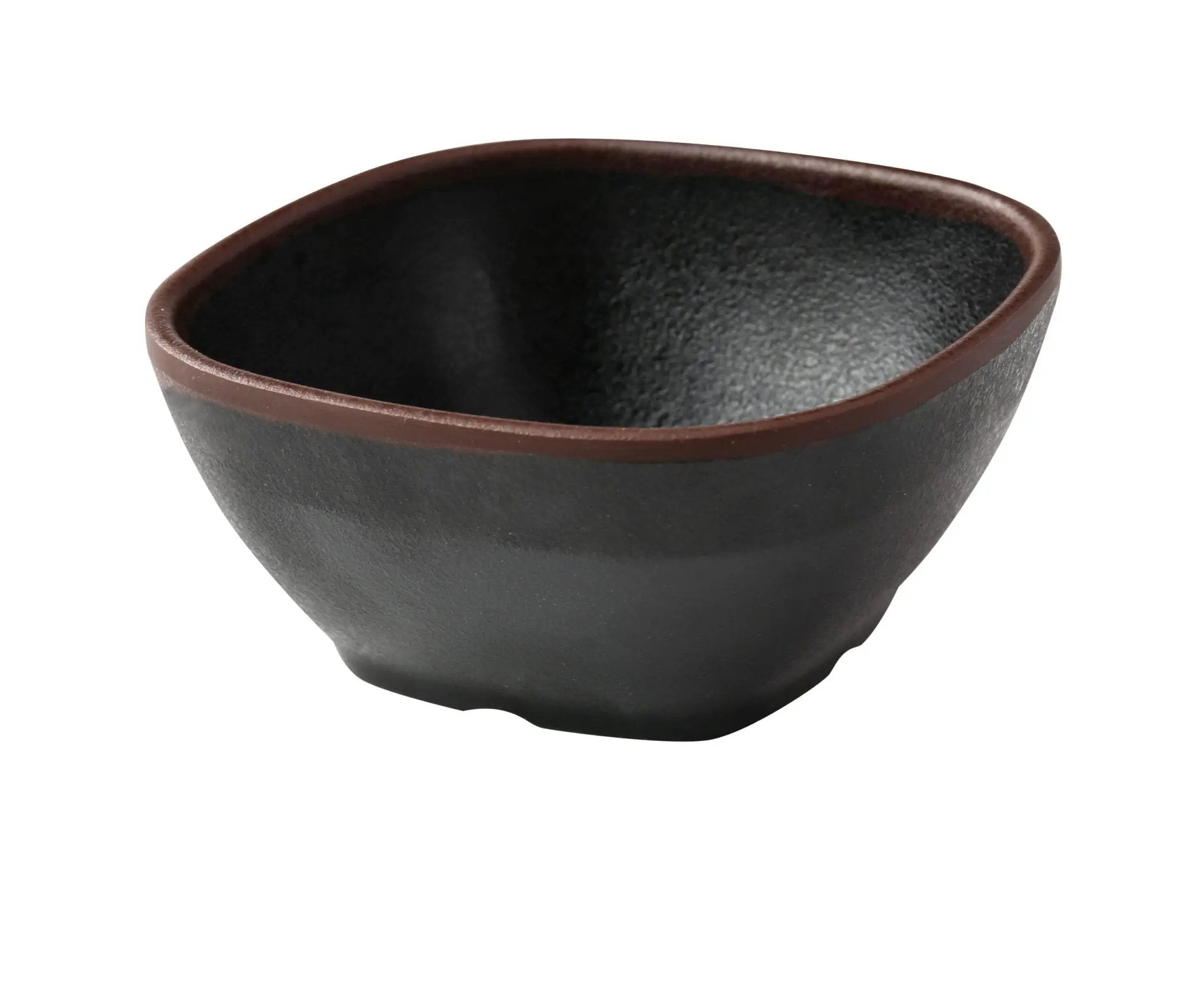 Yanco NA - 505BK Nature Art Melamine 4 1/2" X 2" Square Miso Soup Bowl 10 Oz.