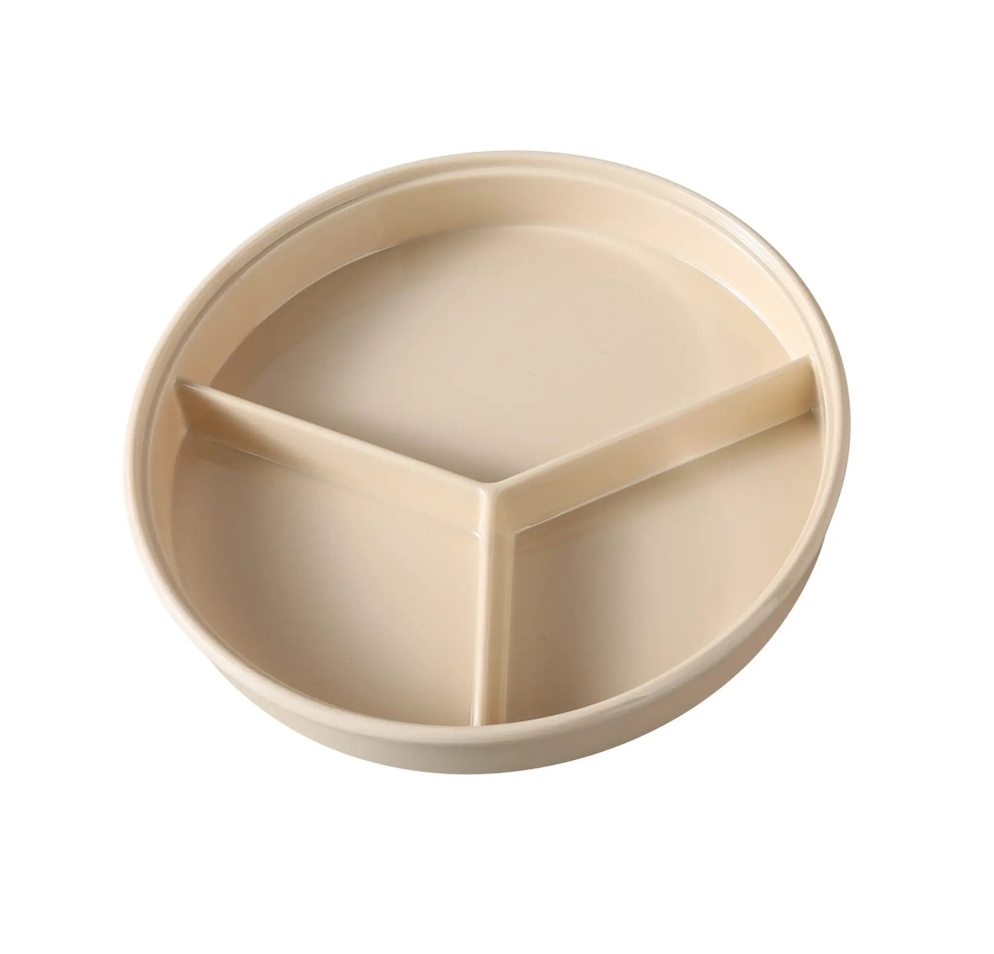 Yanco NS - 608 - 1T Nessico Melamine 8 1/4" Deep Divided Server w/Lid Tan