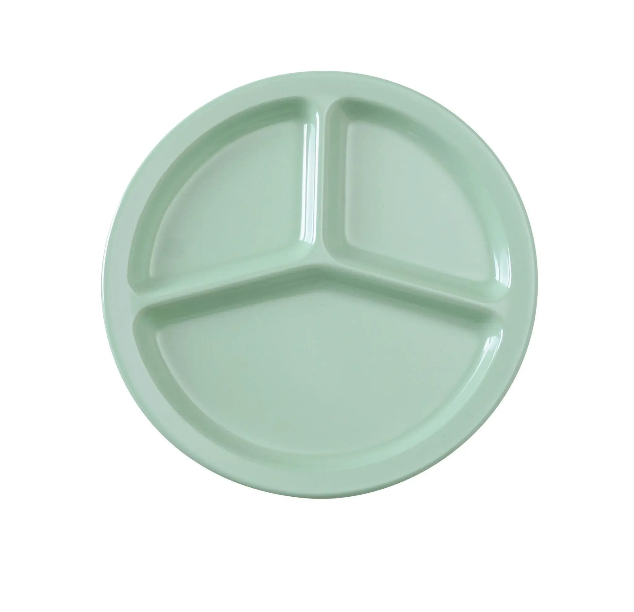 Yanco NS - 702G Nessico Melamine 10" 3 Compartment Plate Green