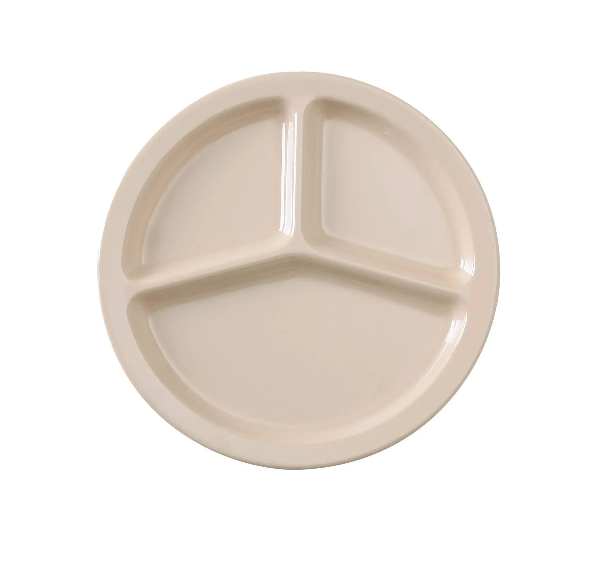 Yanco NS - 702T Nessico Melamine 10" 3 Compartment Plate Tan