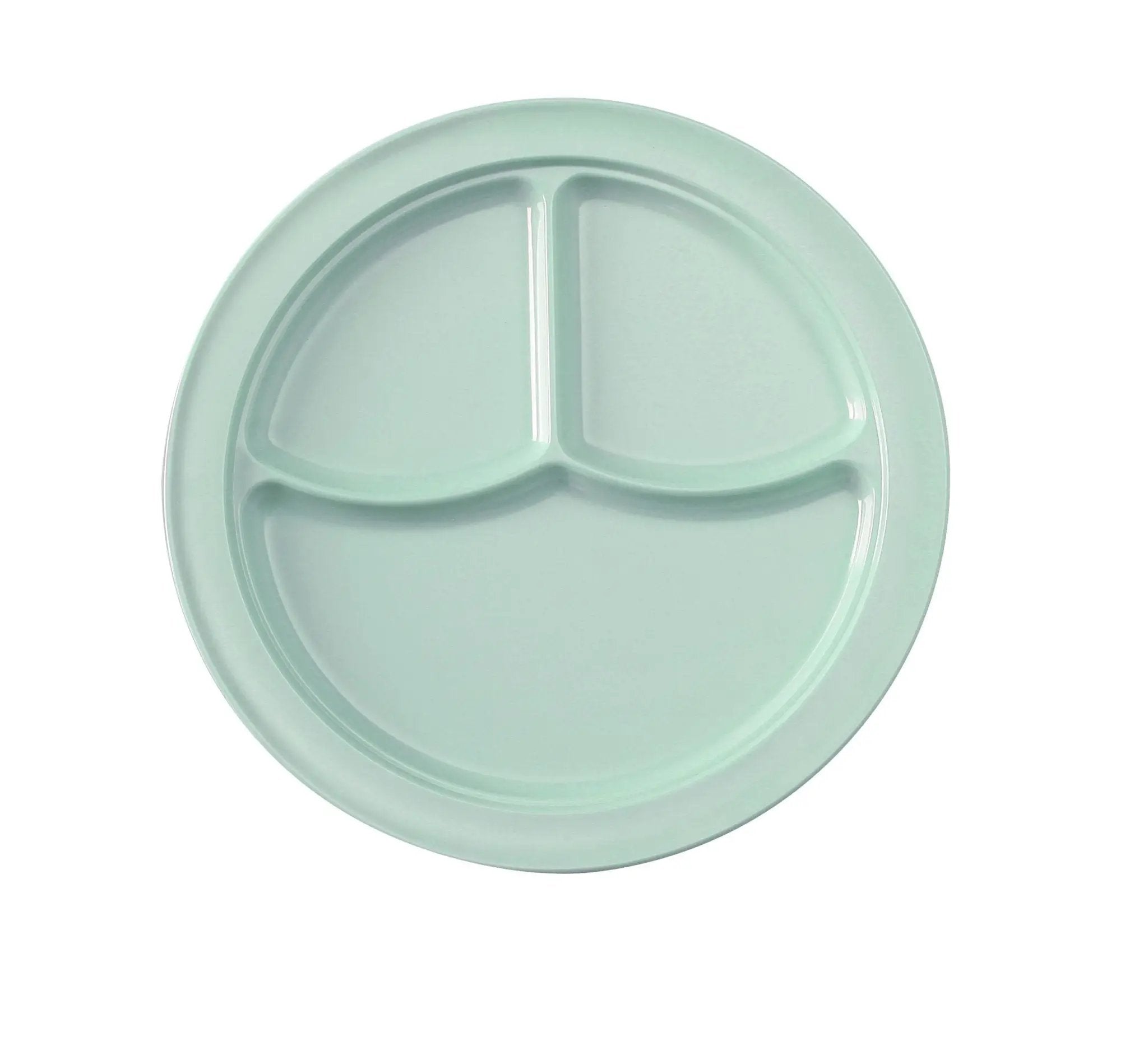 Yanco NS - 703G Nessico Melamine 10 3/16" 3 Compartment Plate Green