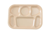 Yanco NS-803T Nessico Melamine 13" X 9 1/2" 6 Compartment Tan Product Image