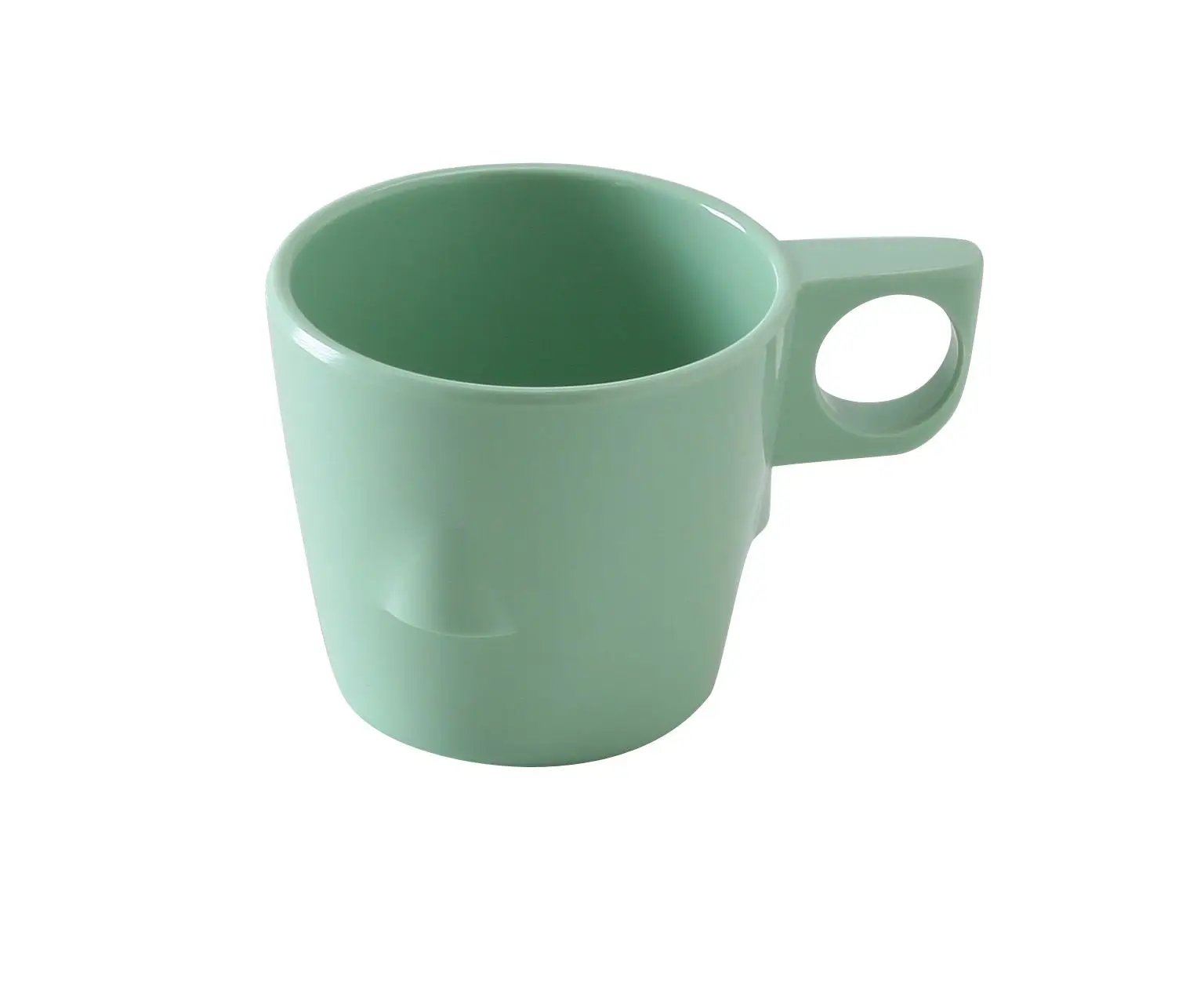 Yanco NS-9011G Nessico Melamine 3" Stackable Bulbous Cup 8 Oz Green Product Image