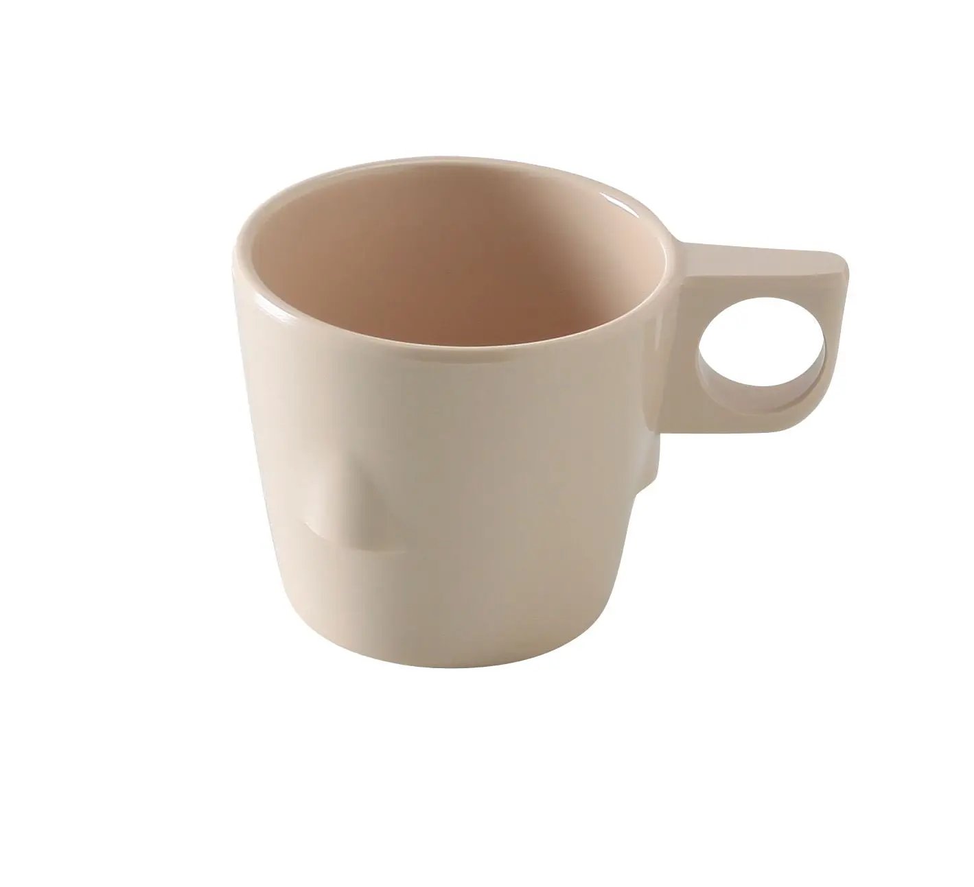 Yanco NS-9011T Nessico Melamine 3" STACKABLE BULBOUS CUP 8 OZ TAN by Yanco (yanco-ns-9011t-nessico-melamine-3-stackable-bulbous-cup-8-oz-tan)