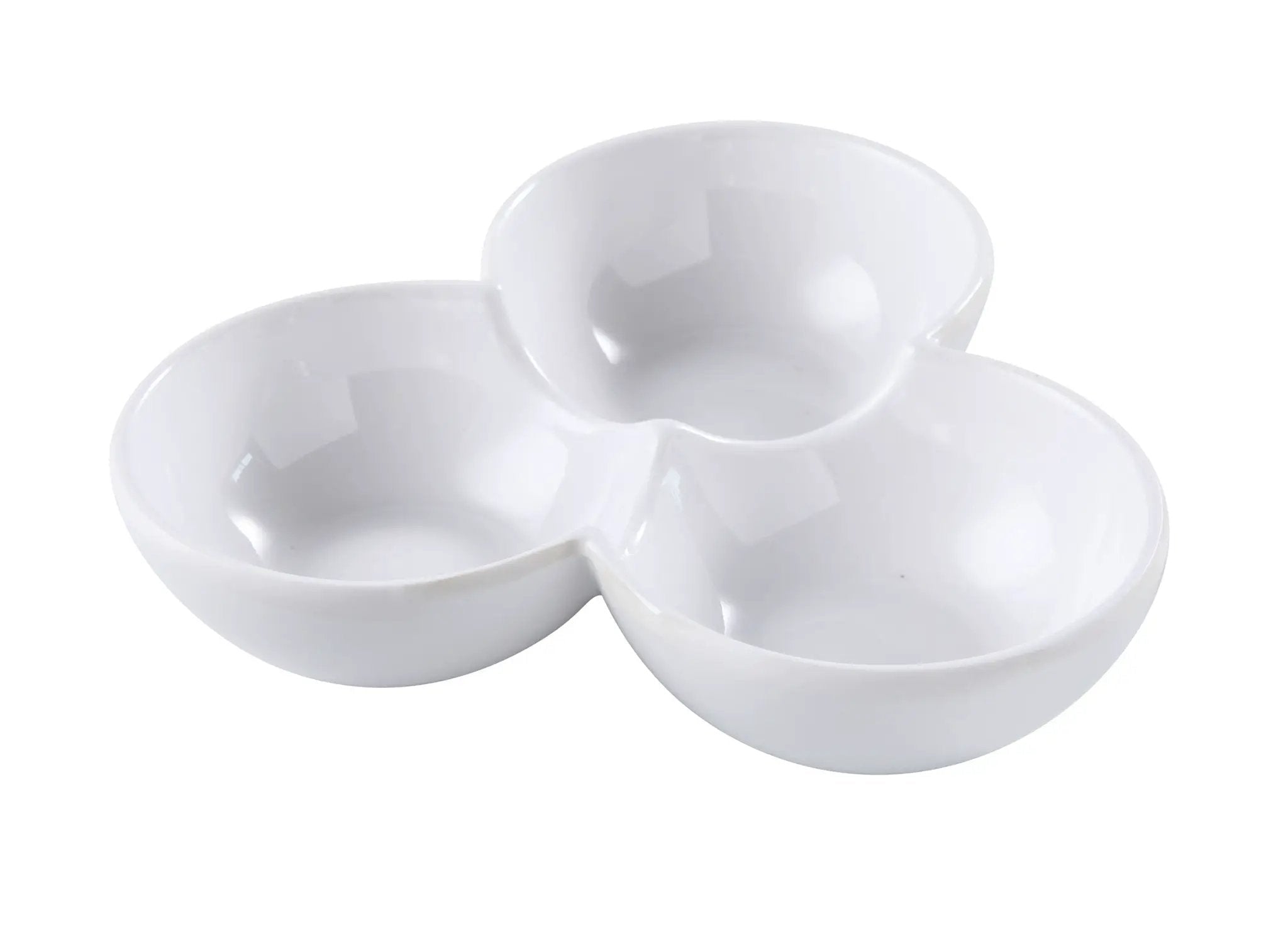 Yanco OK-817 Osaka Melamine 7" X 6" X 1 1/2" Three Divided Bowl 2 Oz EACH Product Image