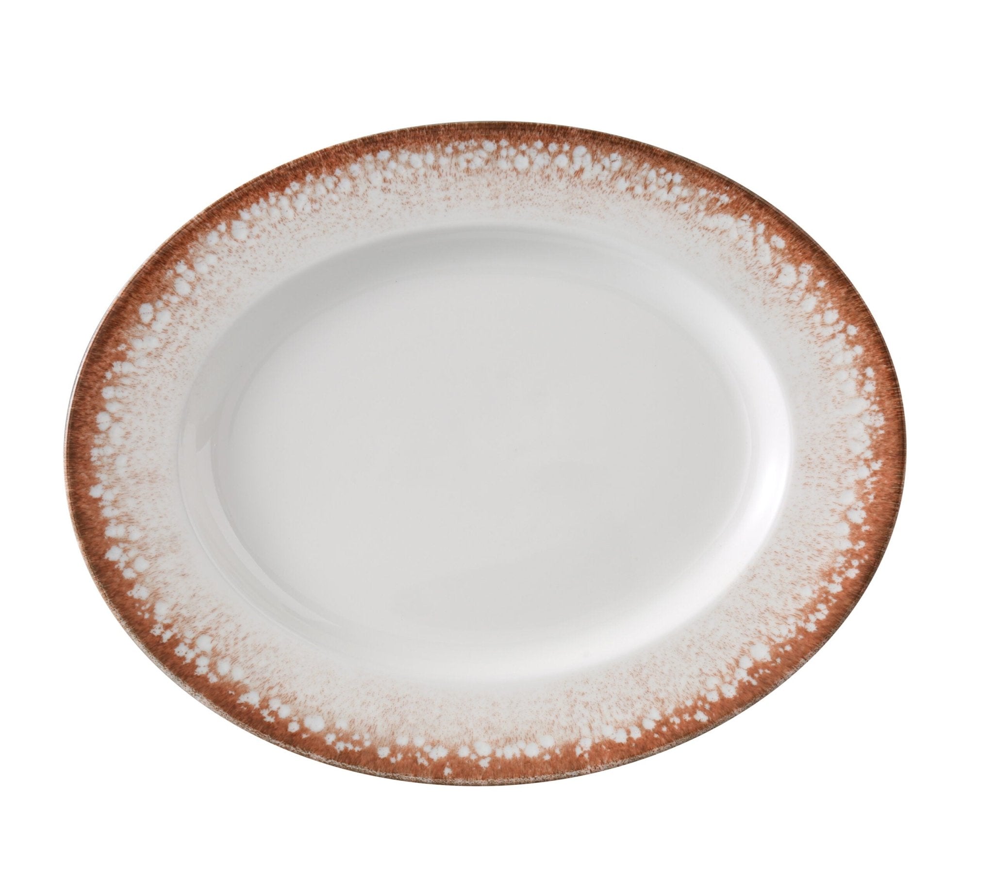 Yanco PR - 213 Porto Chinaware 12 - 7/8" X 10 - 1/8" X 1 - 1/8" OVAL PLATE