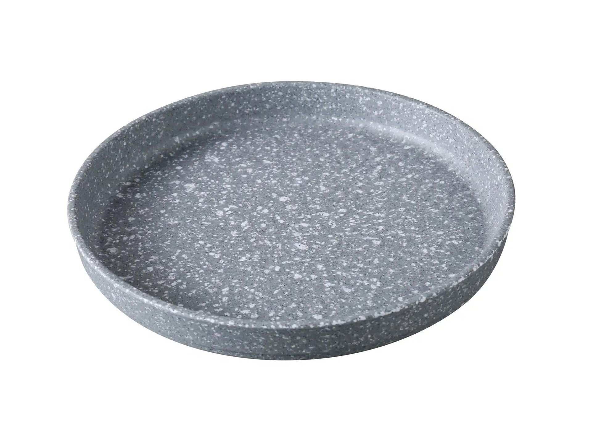 Yanco ST-108 Stone Art Melamine 8" X 1" ROUND PLATE WITH UPRIGHT RIM by Yanco (yanco-st-108-stone-art-melamine-8-x-1-round-plate-with-upright-rim)