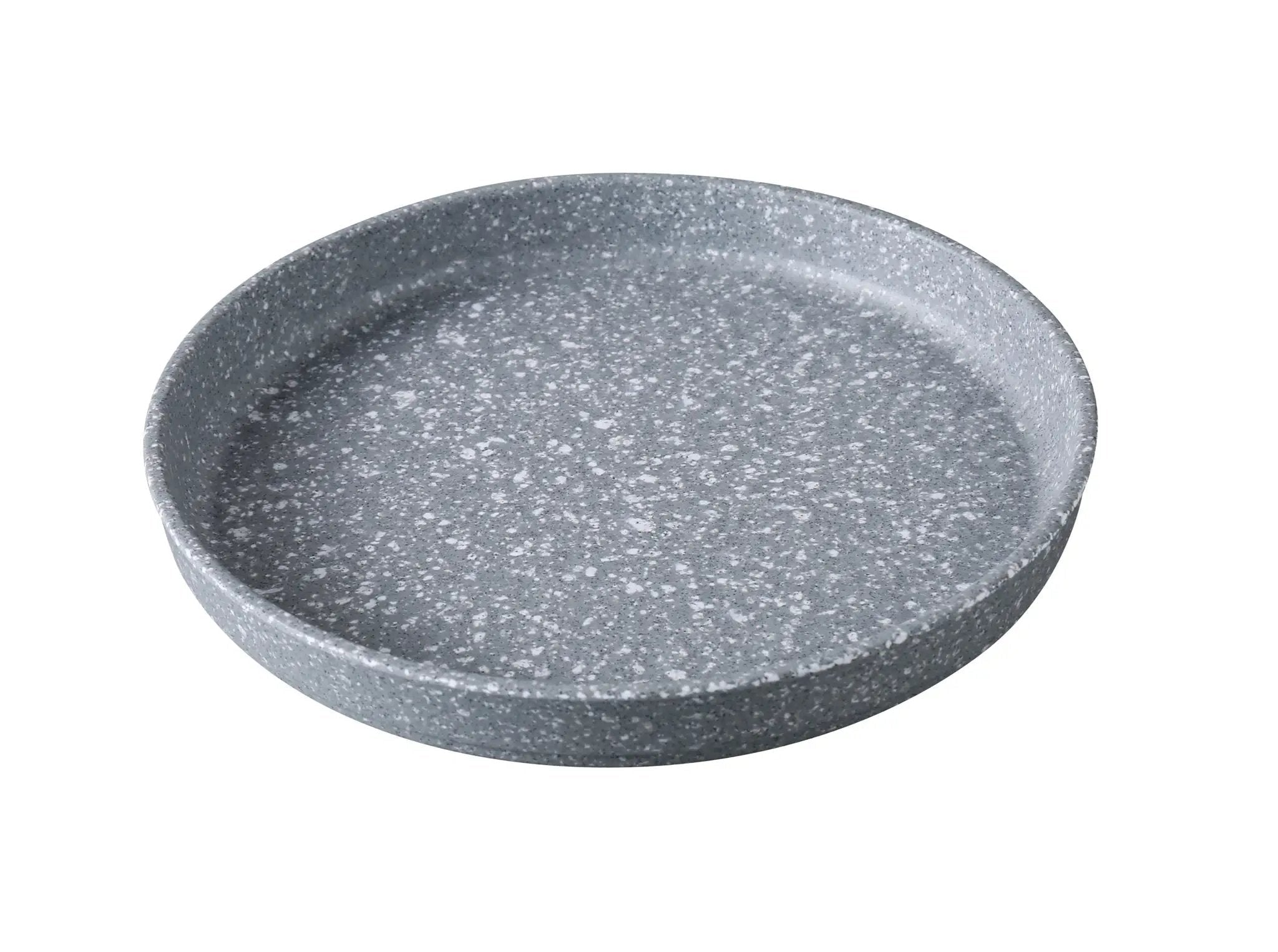 Yanco ST-108 Stone Art Melamine 8" X 1" ROUND PLATE WITH UPRIGHT RIM by Yanco (yanco-st-108-stone-art-melamine-8-x-1-round-plate-with-upright-rim)