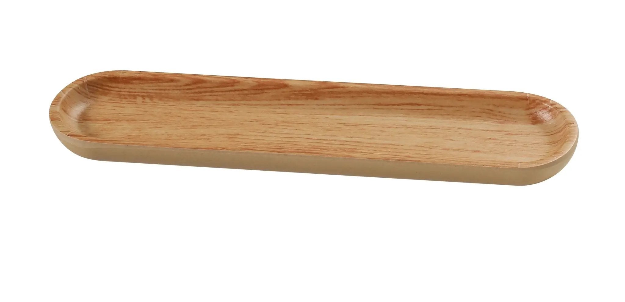 Yanco WD-2610 Wooden Tray Melamine 10 1/2" X 2 1/4" Rectangular Sushi Tray Product Image