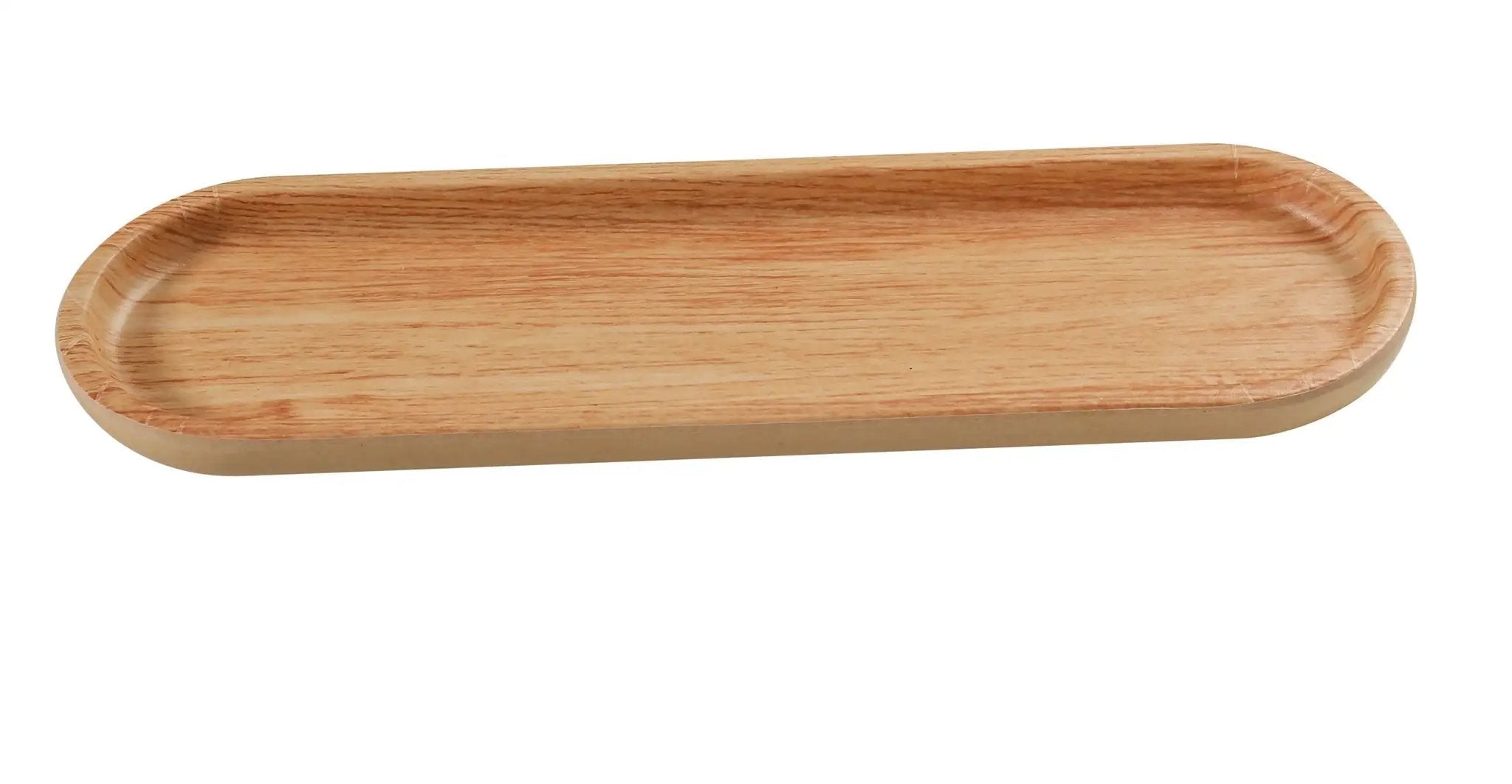 Yanco WD-2612 Wooden Tray Melamine 11 3/4" X 3 1/2" Rectangular Sushi Tray Product Image