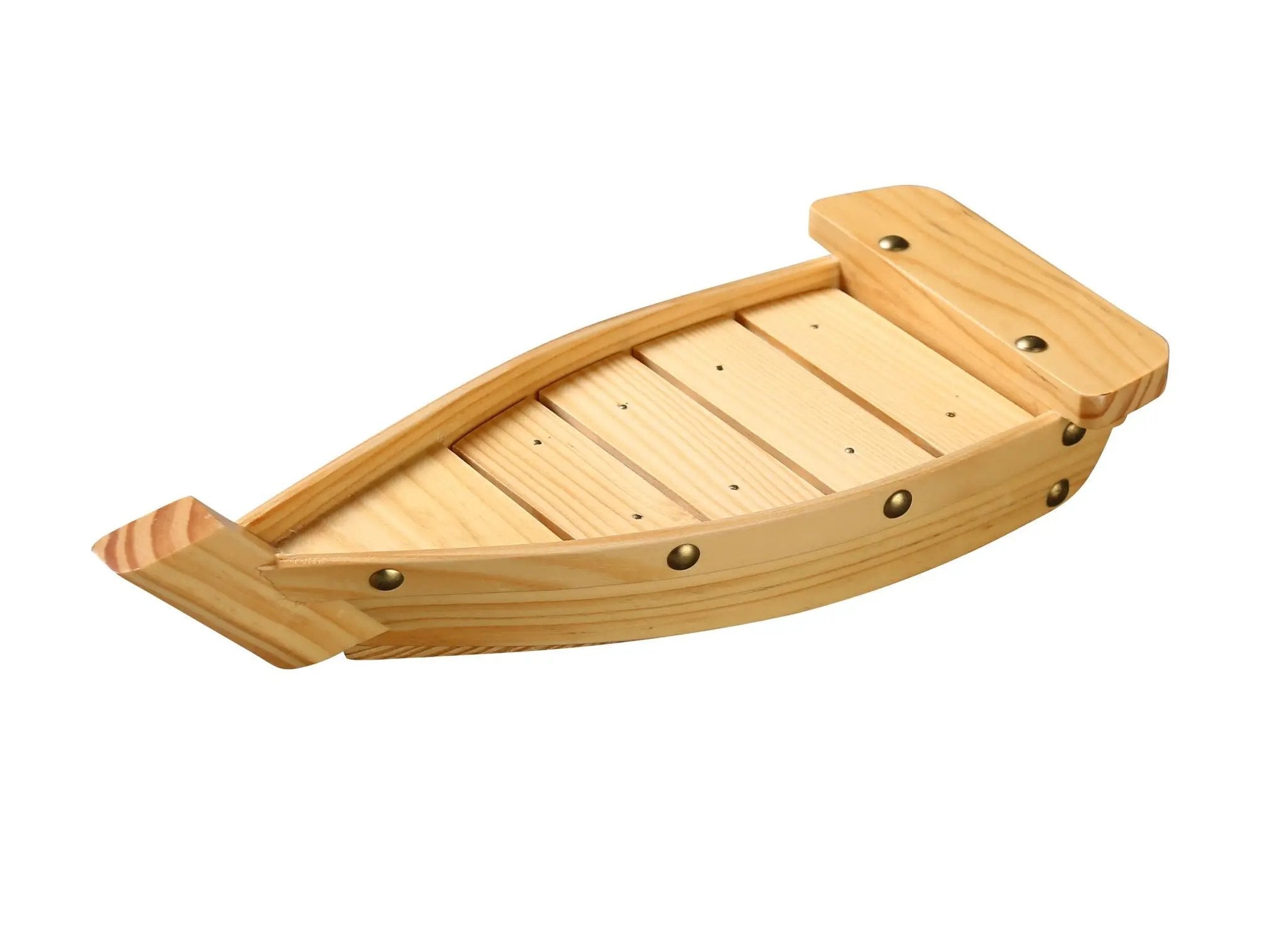 Yanco WS-113 Bamboo & Wood 13 1/4" X 5 3/4" X 2 1/4" Wooden Sushi Boat Product Image