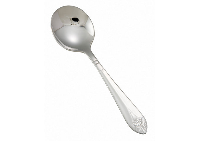 WINCO 0031-04 Extra Heavyweight 18/8 Stainless Steel Bouillon Spoon - 6-1/8"