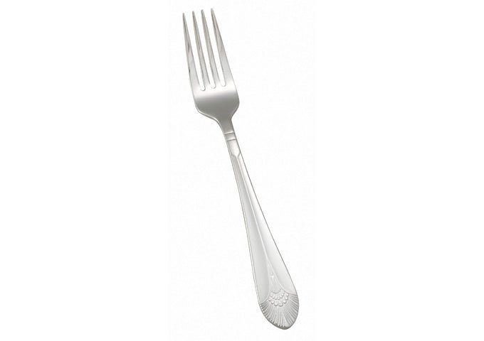 Winco 0031 - 05 Peacock Extra Heavy Weight 18/8 Stainless Steel Dinner Fork - 7 - 3/4"