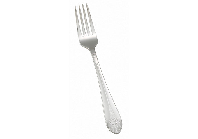 WINCO 0031-05 Peacock Extra Heavy Weight 18/8 Stainless Steel Dinner Fork- 7-3/4"