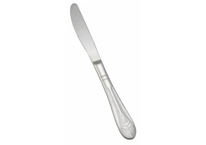 WINCO Peacock 0031 - 08 Extra Heavy Weight Stainless Steel Dinner Knife - 8 - 3/4"