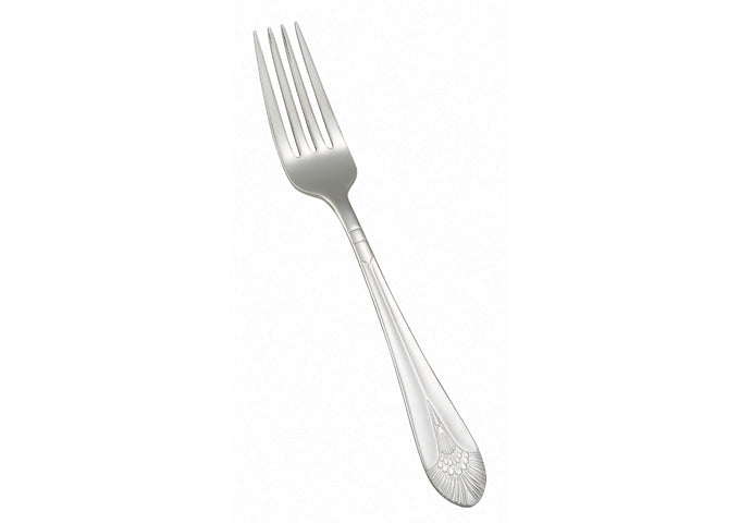 WINCO Peacock 0031-11 Extra Heavy Weight 18/8 Stainless Steel Table Fork  ( European Size) - 8-1/2"