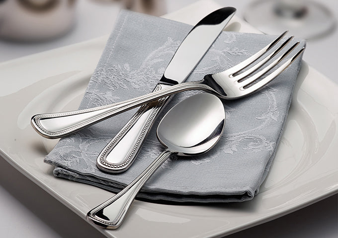 WINCO Deluxe Pearl 0036-10 Extra Heavyweight Stainless Steel  European Table Spoon