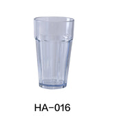 Yanco HA - 016 Hawaii Beverage Tumbler, 16 oz Capacity, 3.25"‚ Diameter, 6"‚ Height, Plastic, Clear Color, Pack of 72