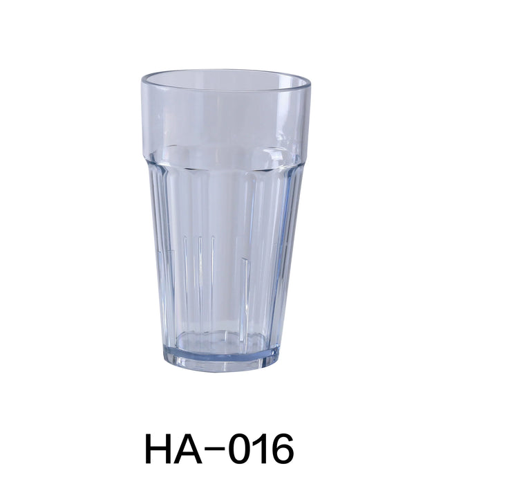 Yanco HA-016 Hawaii Beverage Tumbler, 16 oz Capacity, 3.25″ Diameter, 6″ Height, Plastic, Clear Color, Pack of 72