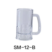 Yanco SM - 12 - B Stemware Beer Mug, 12 oz Capacity, 3"‚ Diameter, 7.75"‚ Height, Plastic, Clear Color, Pack of 24