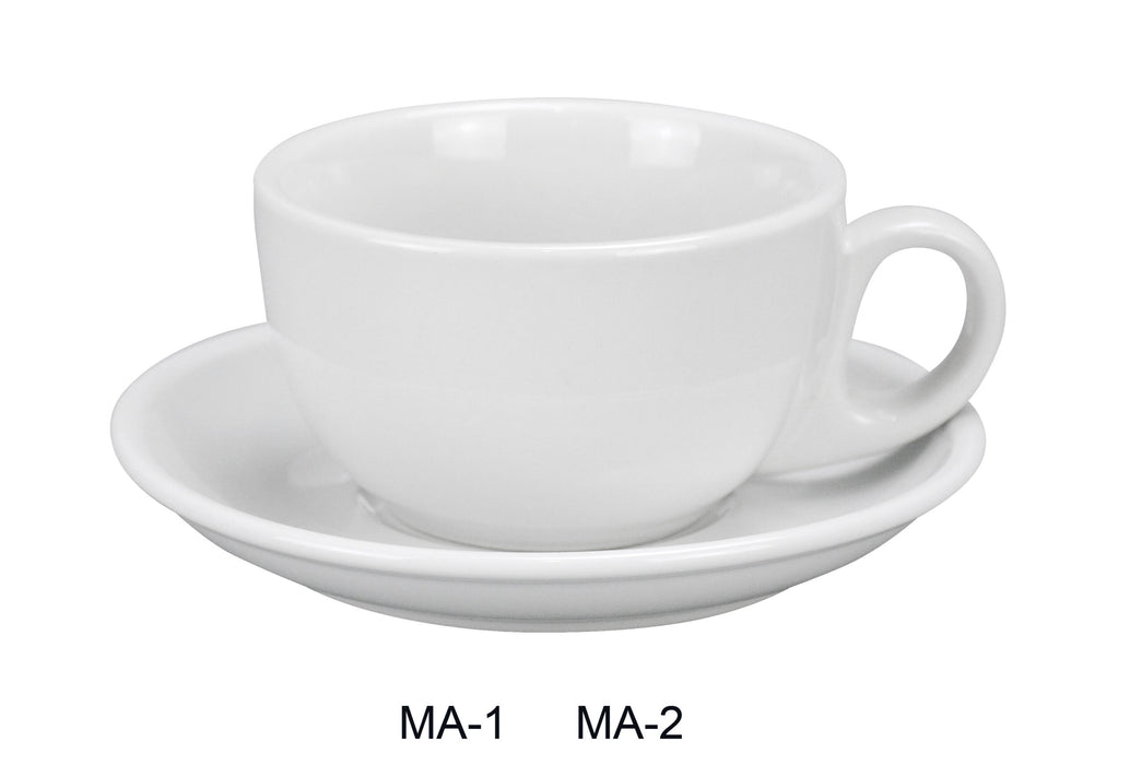Yanco MA-2 Mayor Saucer for MA-1 Low Cup, 5.875″ Diameter, Chinaware, Super White, Pack of 36