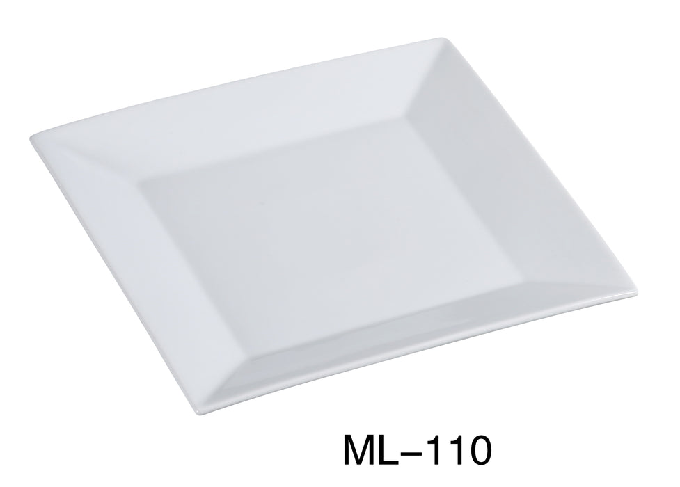 Yanco ML-110 Mainland 10″ Square Plate, China, Super White, Pack of 24
