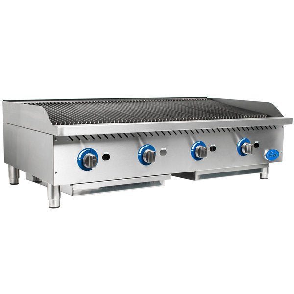 Globe GCB48G - SR 48" Gas Charbroiler with Stainless Steel Radiants, Customizable grilling - 160,000 BTU