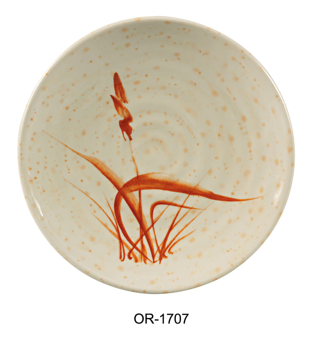 Yanco OR-1707 Orchis Round Plate, 7.5″ Diameter, Melamine, Gold Color, Pack of 48