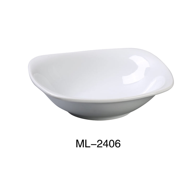 Yanco ML-2406 Mainland 6 1/2″ X 1 3/4″ SQUARE BOWL WITH ROUNDED CORNER 12 OZ, China, Super White, Pack of 36