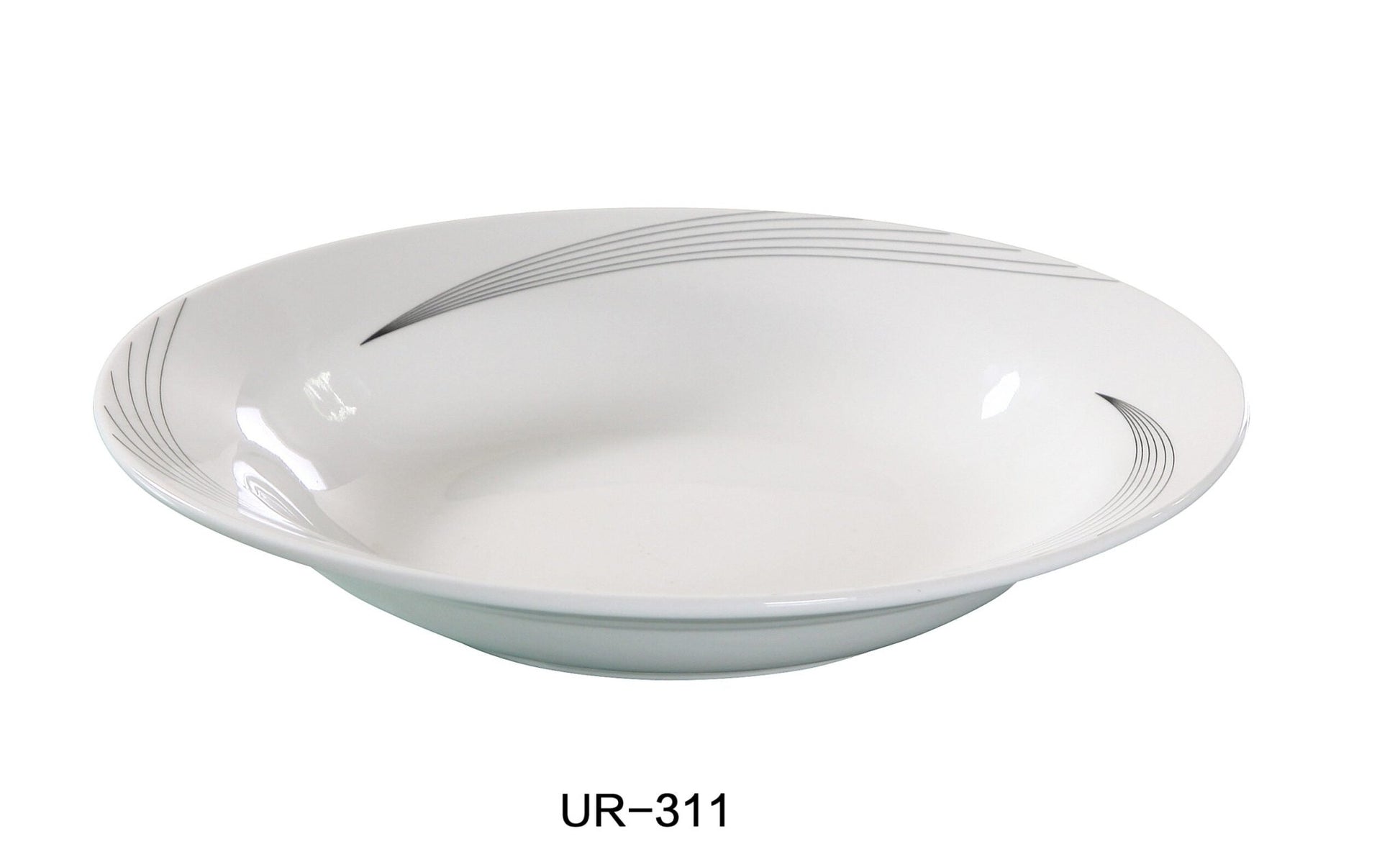 Yanco UR - 311 Urban Line Pasta Bowl, 22 - oz Capacity, 10.5"‚ Diameter, China, Bone White, Pack of 12