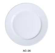 Yanco AC - 26 ABCO 16"‚ Round Plate, China, Super White Color, Pack of 4