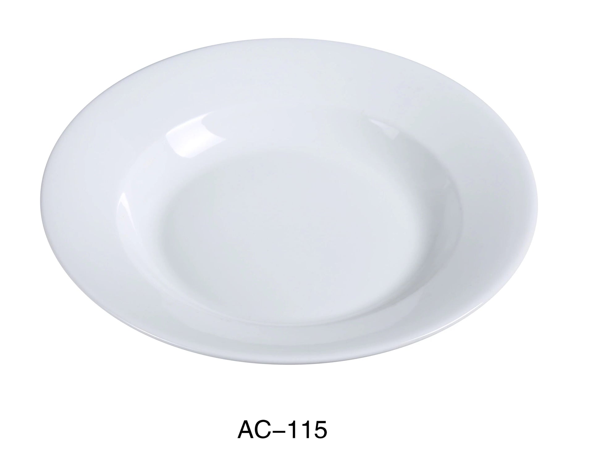 Yanco AC - 115 ABCO 11.5"‚ Pasta Bowl, 25 oz Capacity, China, Super White, Pack of 12