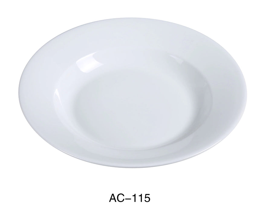 Yanco AC-115 ABCO 11.5″ Pasta Bowl, 25 oz Capacity, China, Super White, Pack of 12